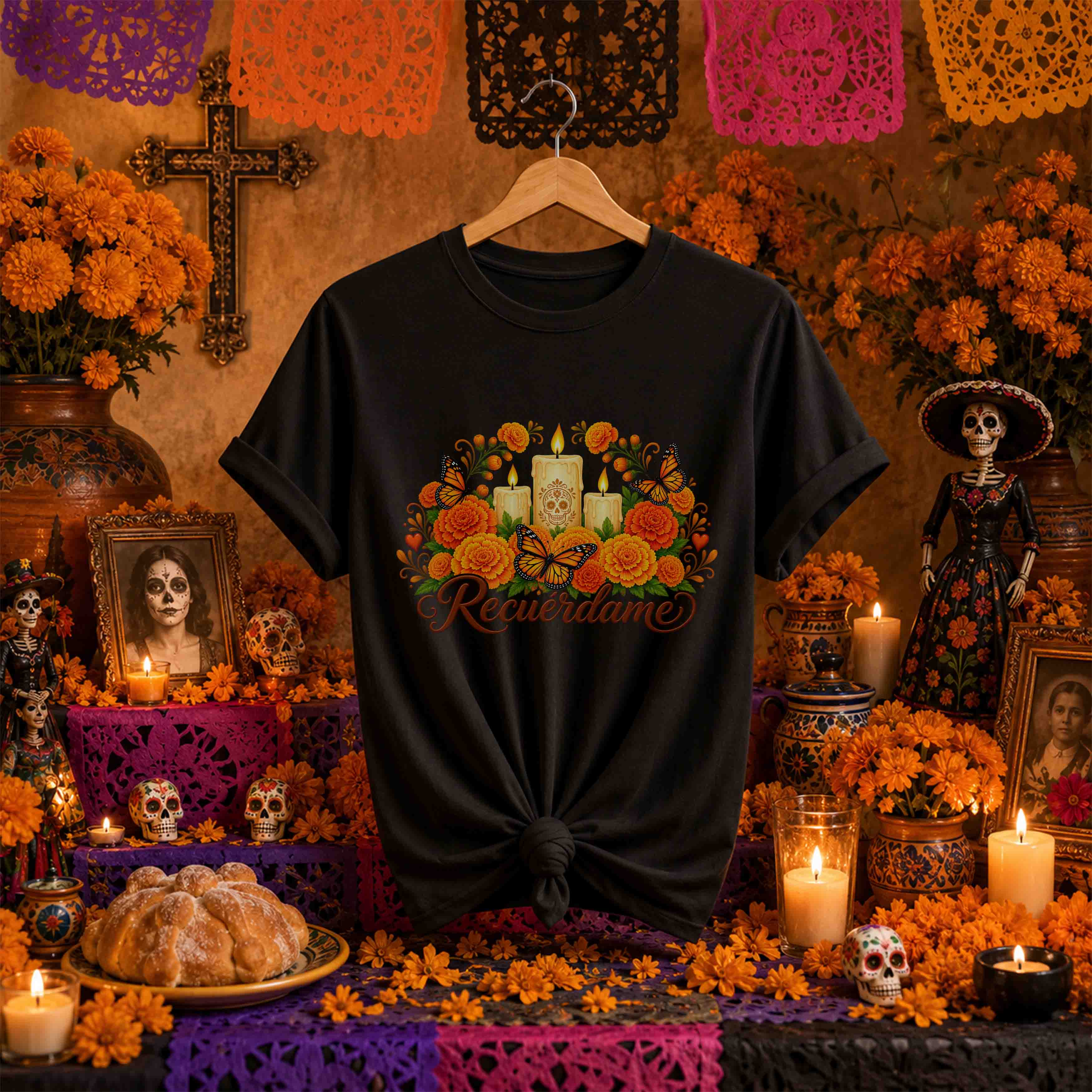 Día de Muertos Trendy – 36 Diseños PNG para DTF y Sublimación