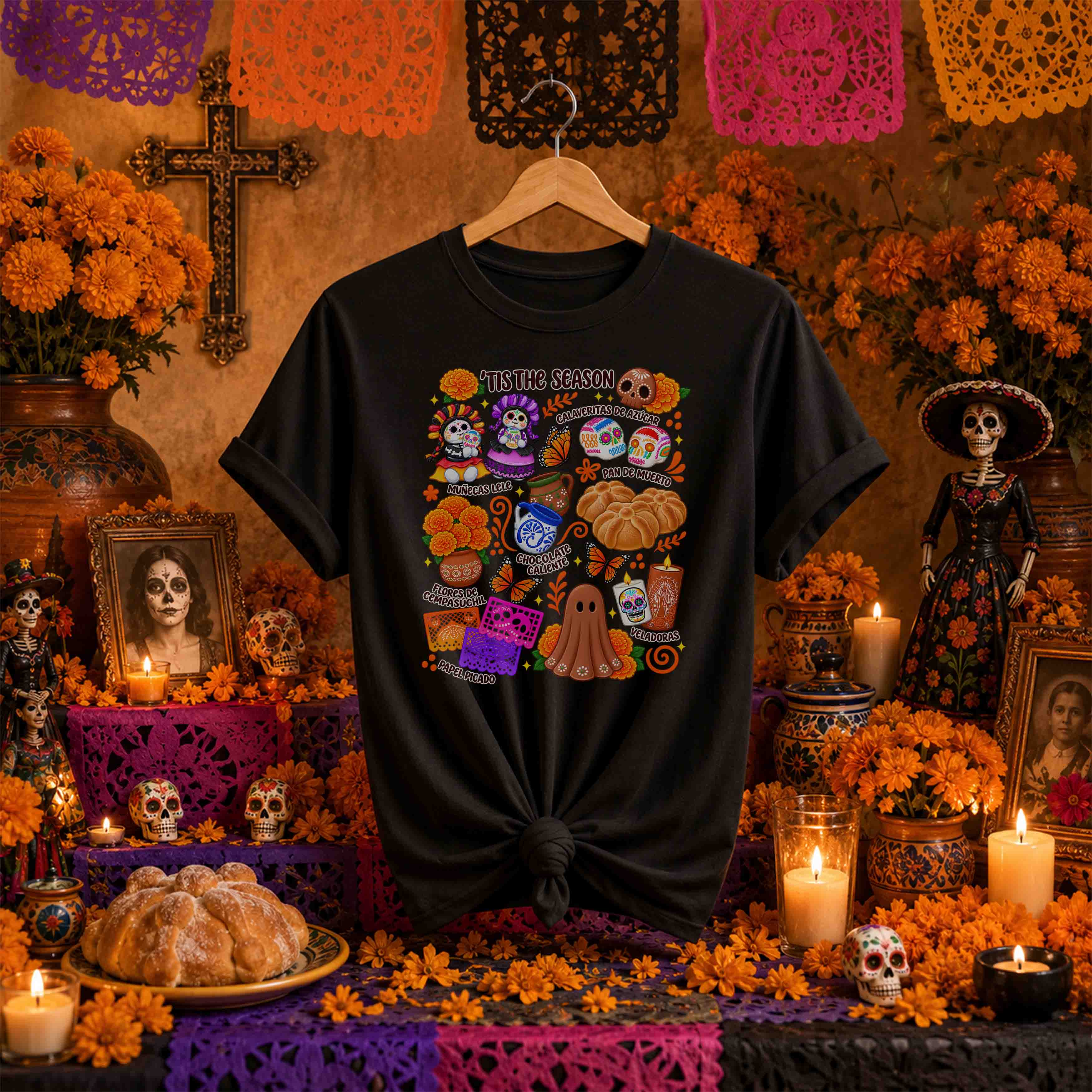 Día de Muertos Trendy – 36 Diseños PNG para DTF y Sublimación