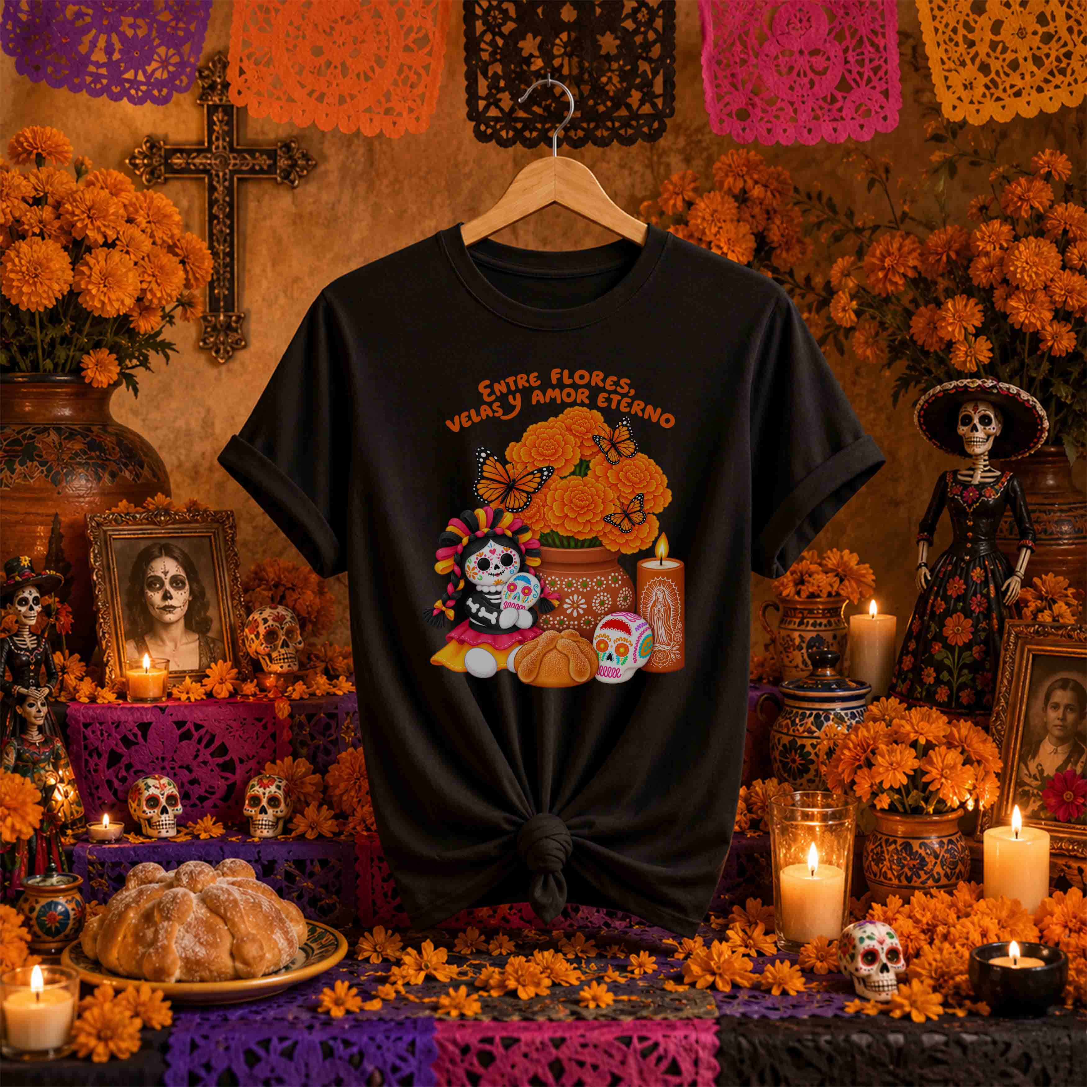 Día de Muertos Trendy – 36 Diseños PNG para DTF y Sublimación