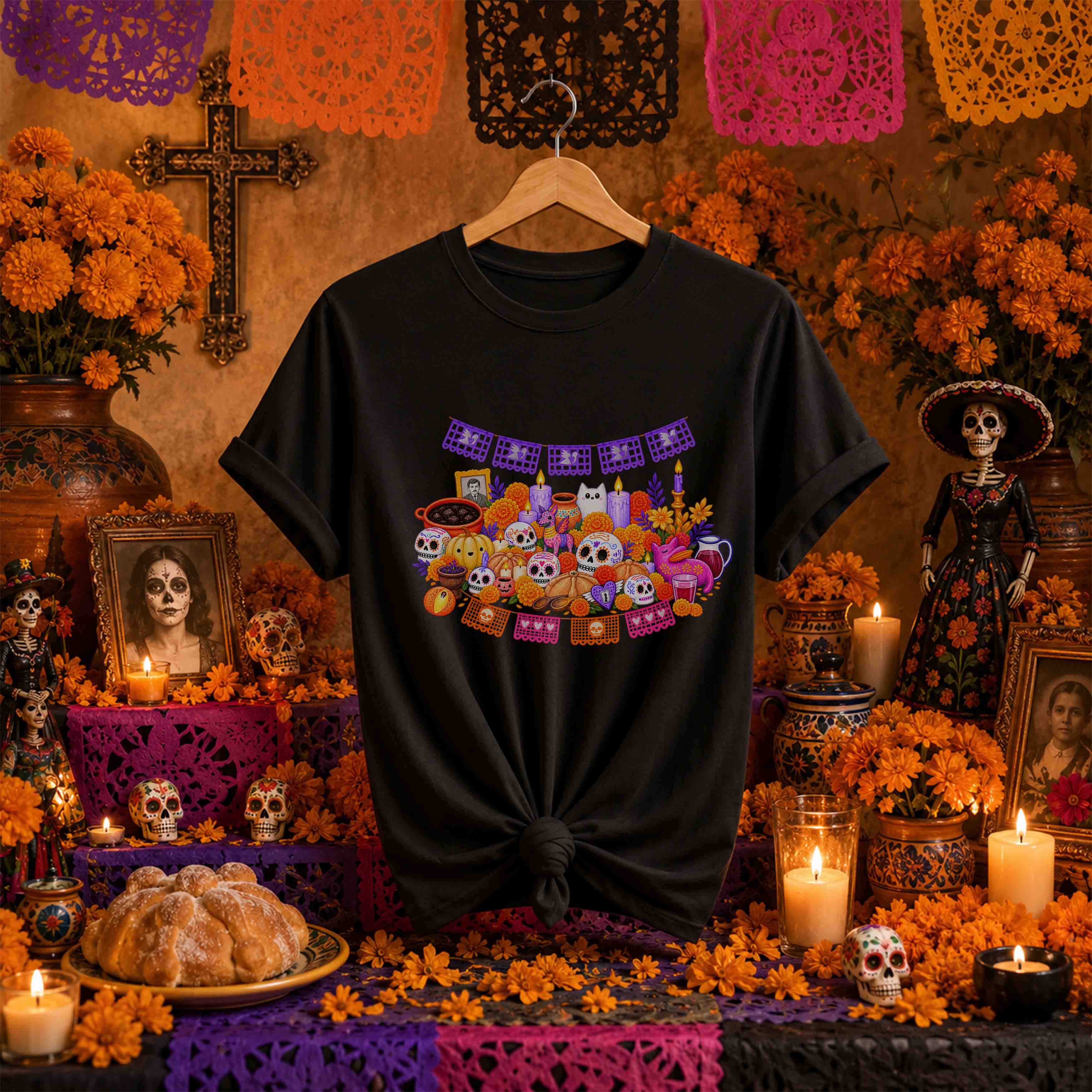 Día de Muertos Trendy – 36 Diseños PNG para DTF y Sublimación