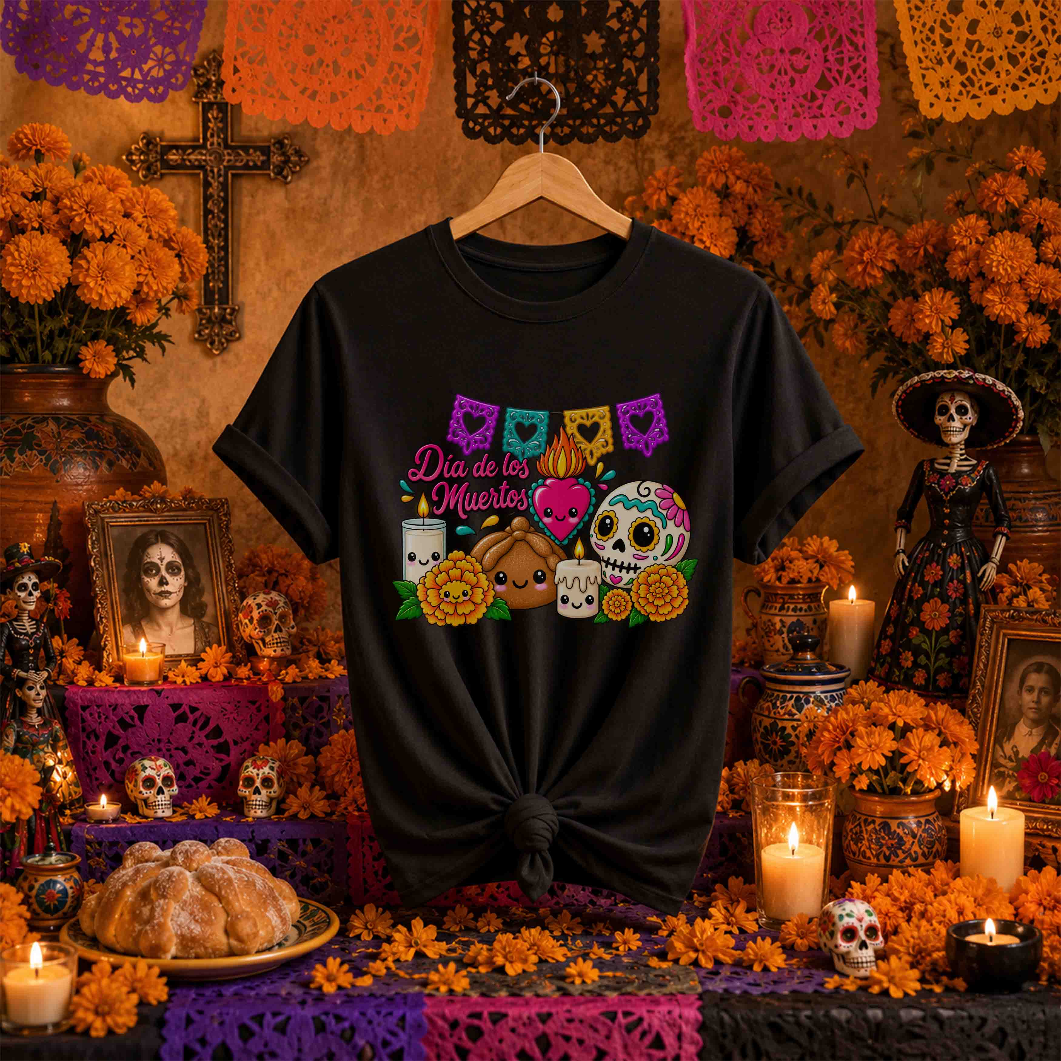 Día de Muertos Trendy – 36 Diseños PNG para DTF y Sublimación