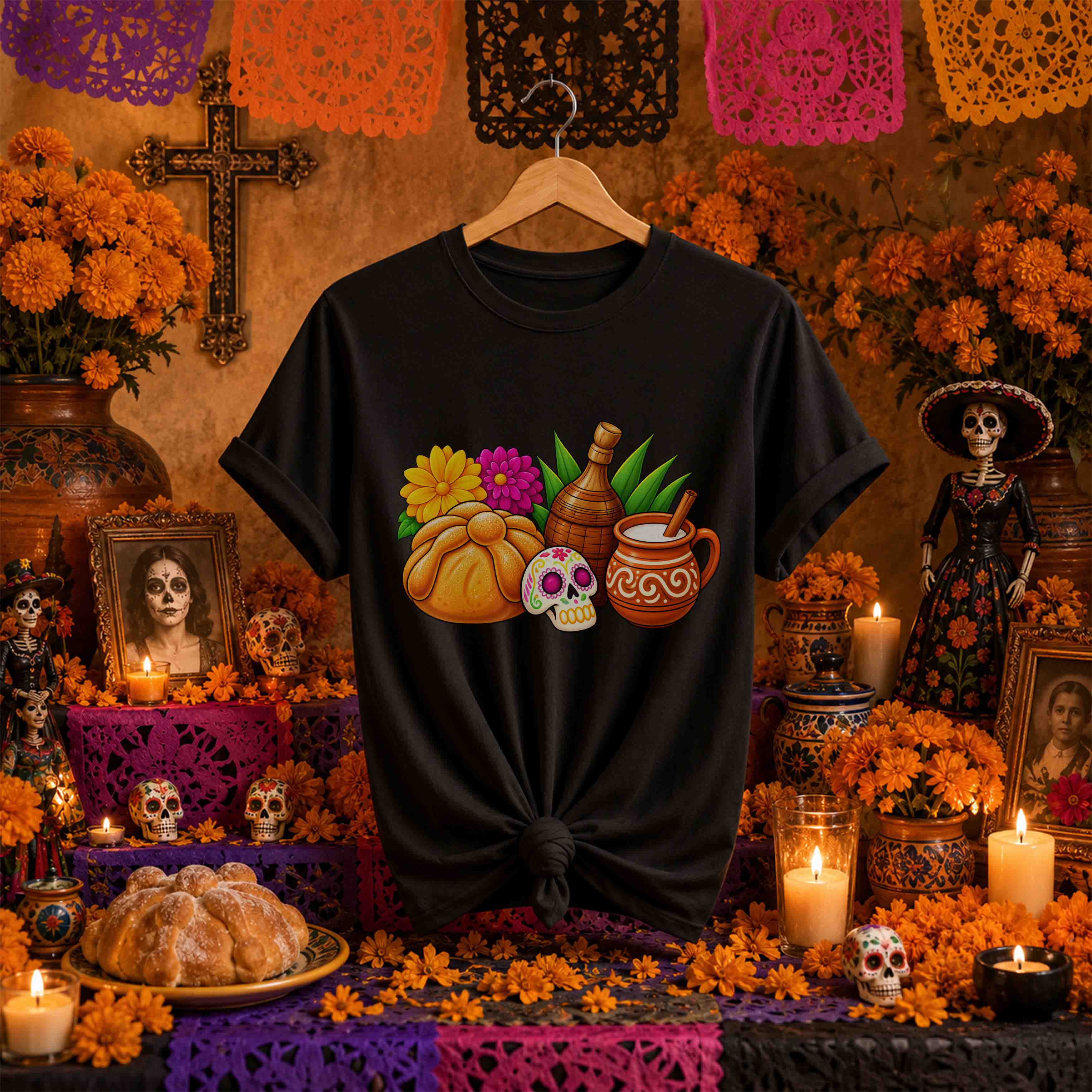 Día de Muertos Trendy – 36 Diseños PNG para DTF y Sublimación