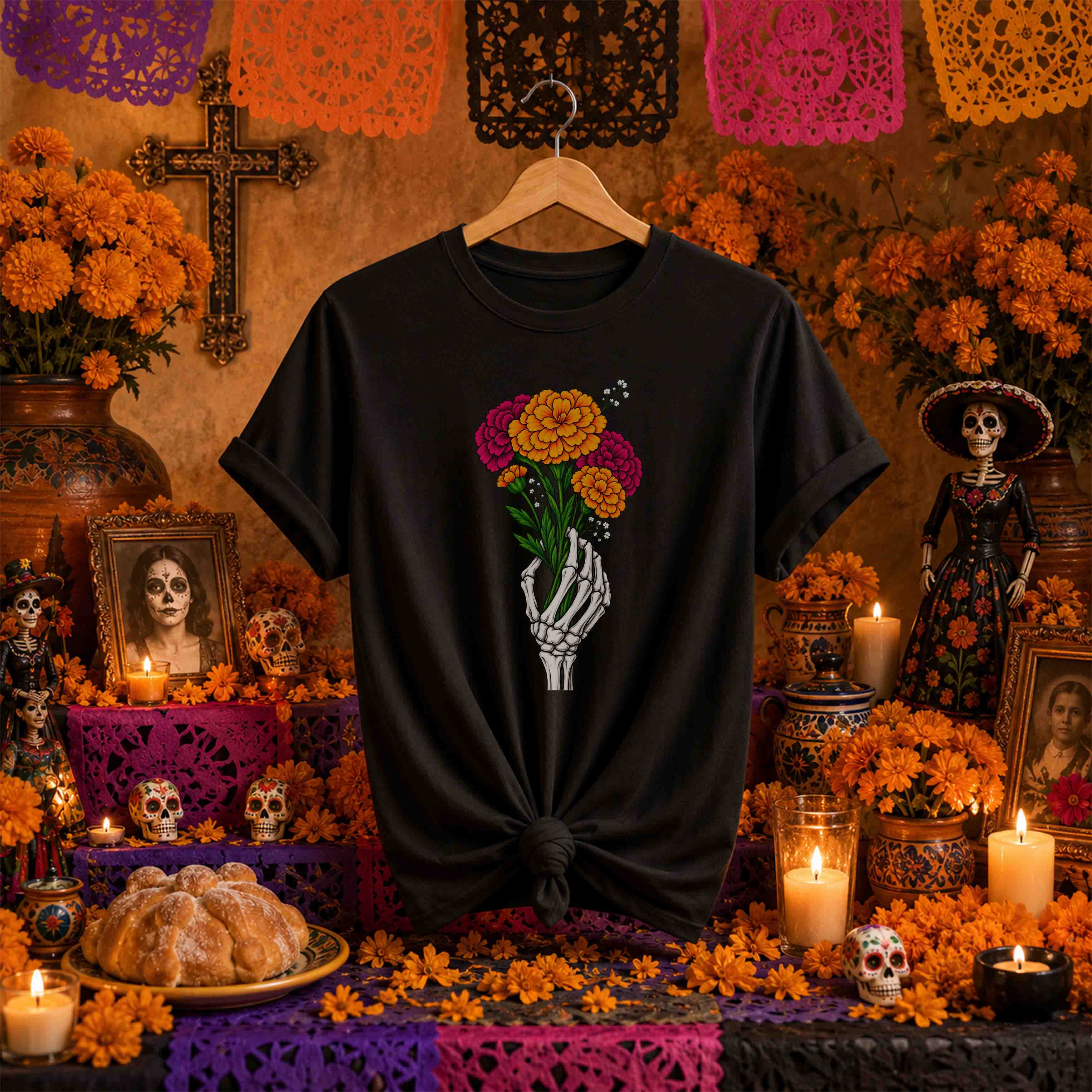 Día de Muertos Trendy – 36 Diseños PNG para DTF y Sublimación