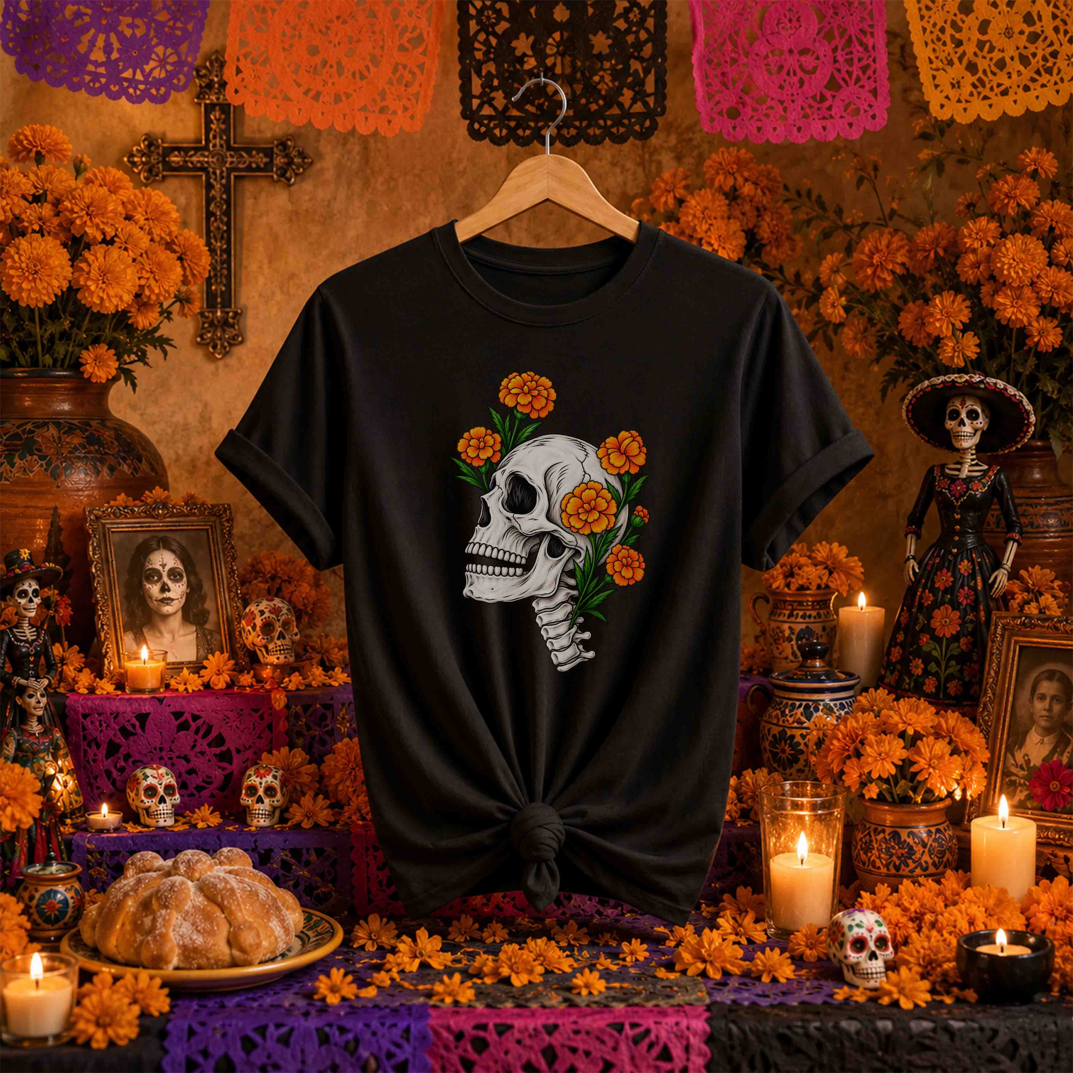 Día de Muertos Trendy – 36 Diseños PNG para DTF y Sublimación