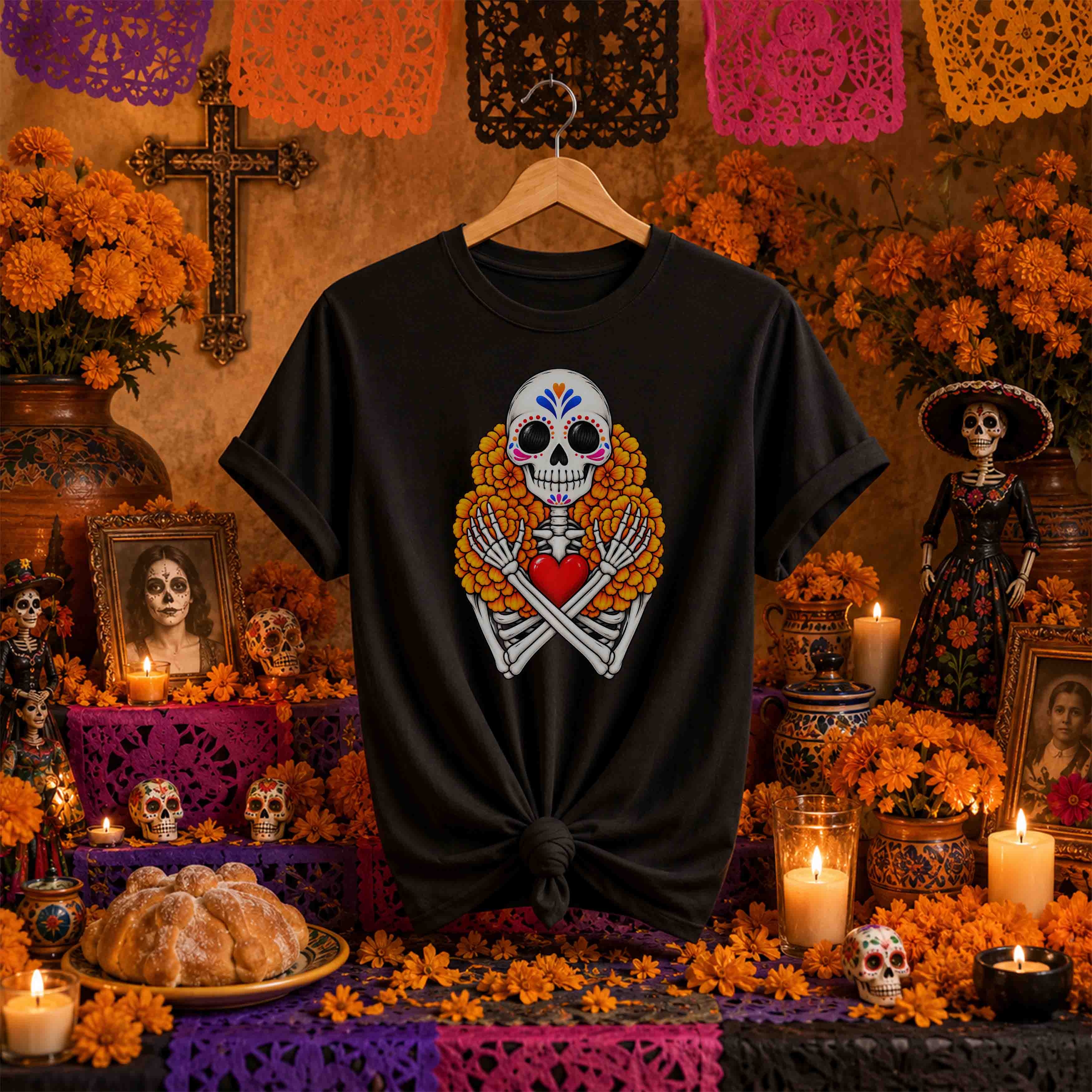 Día de Muertos Trendy – 36 Diseños PNG para DTF y Sublimación