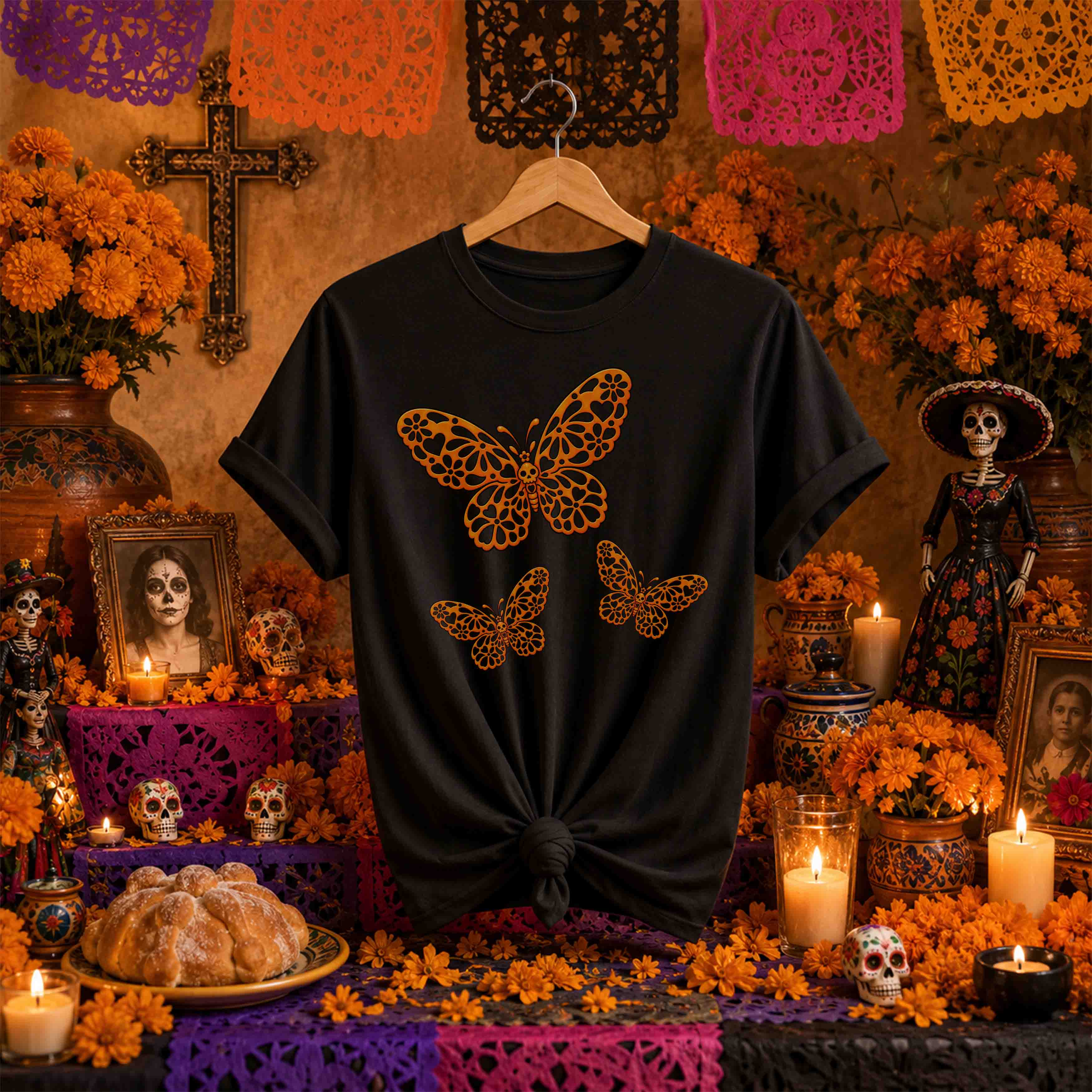 Día de Muertos Trendy – 36 Diseños PNG para DTF y Sublimación