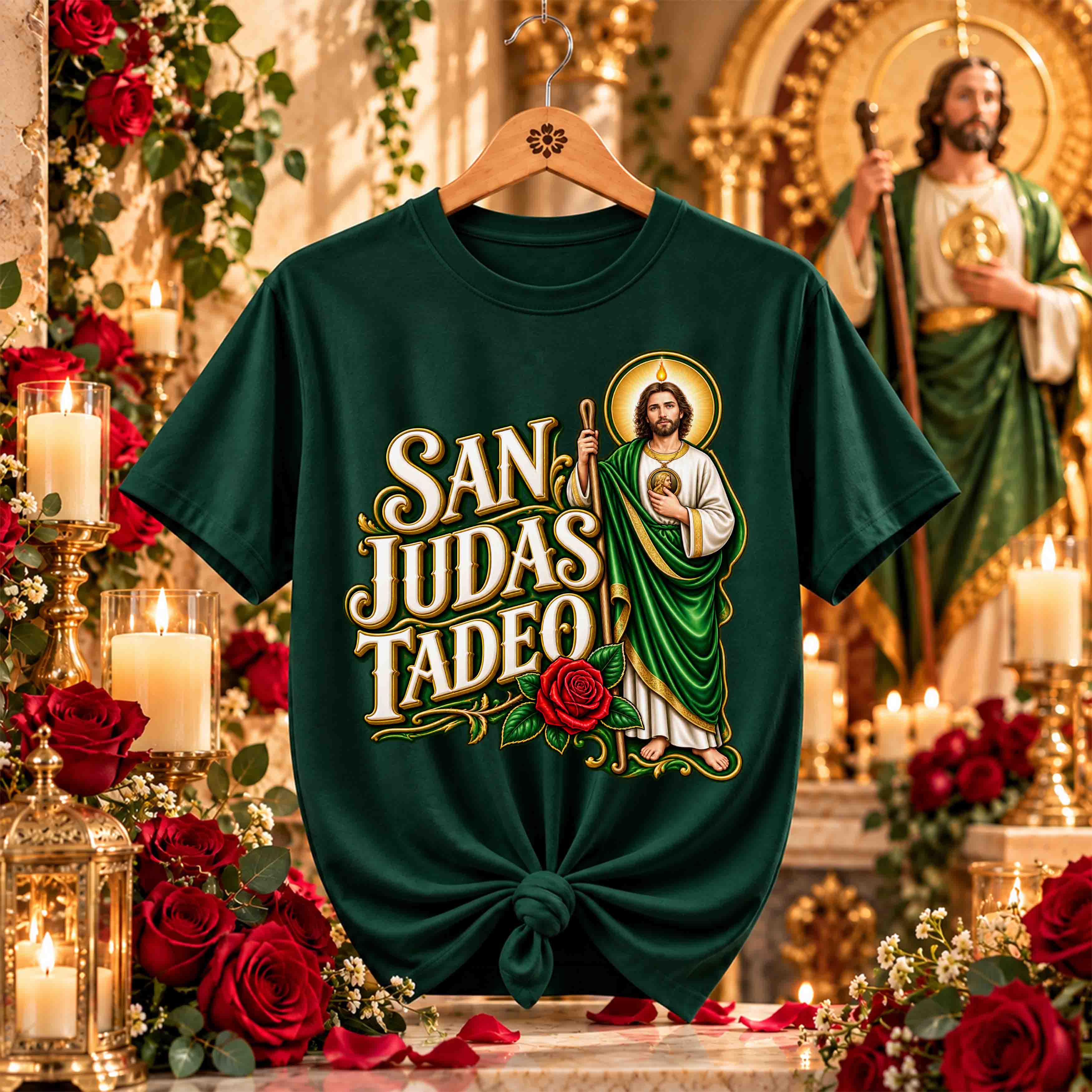 San Juditas Rosas – 16 Diseños PNG para DTF y Sublimación