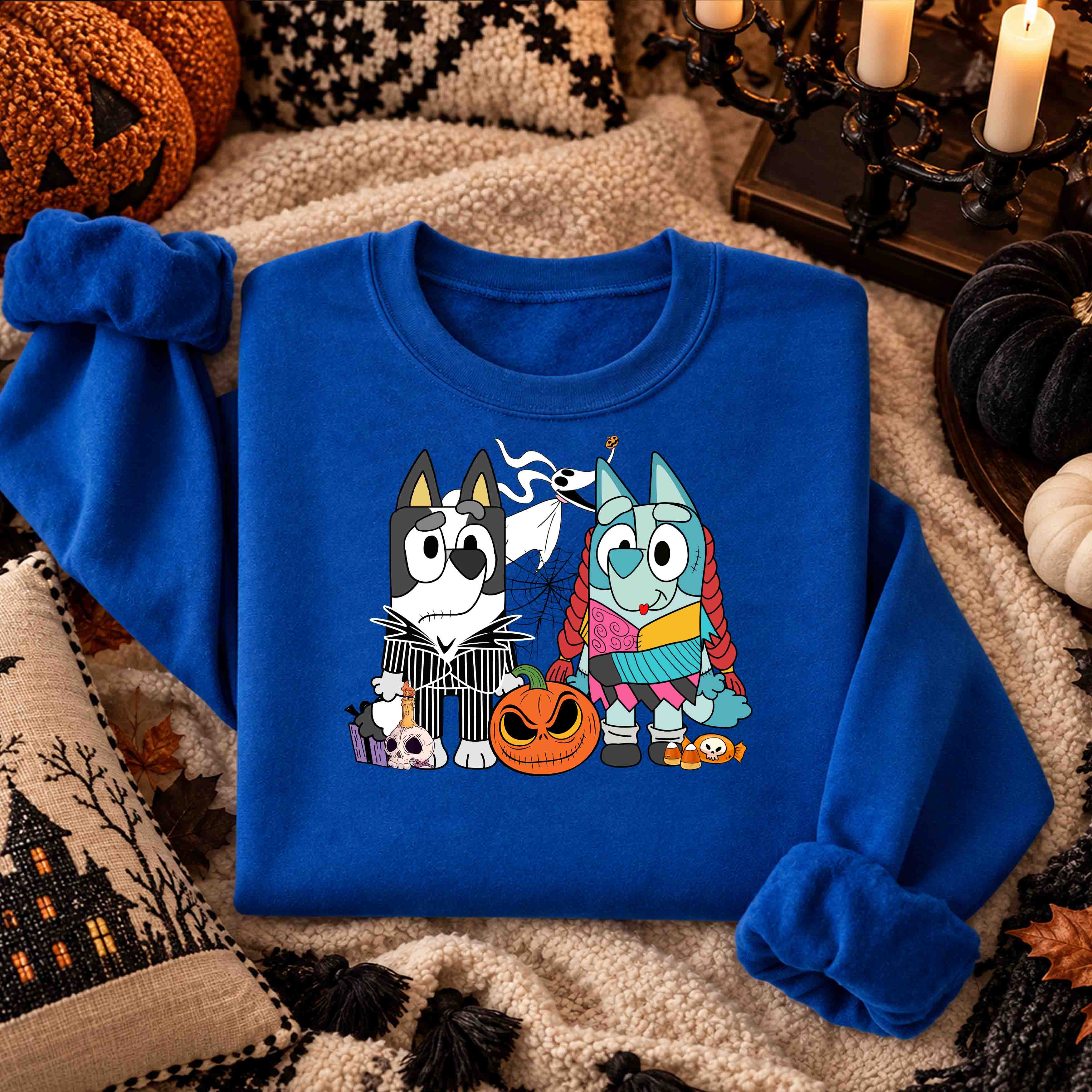 Bluey Halloween – 38 Diseños PNG para DTF y Sublimación