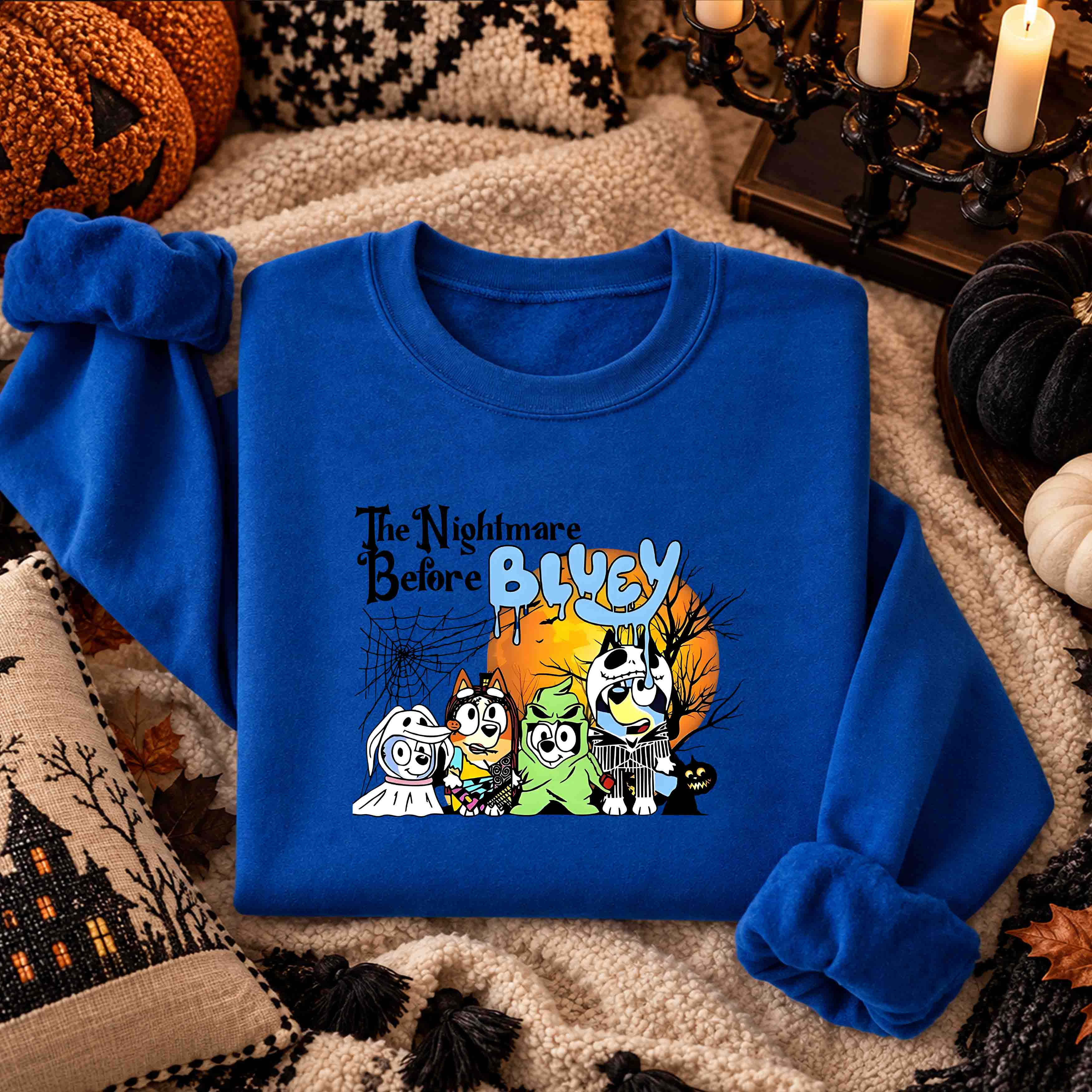 Bluey Halloween – 38 Diseños PNG para DTF y Sublimación