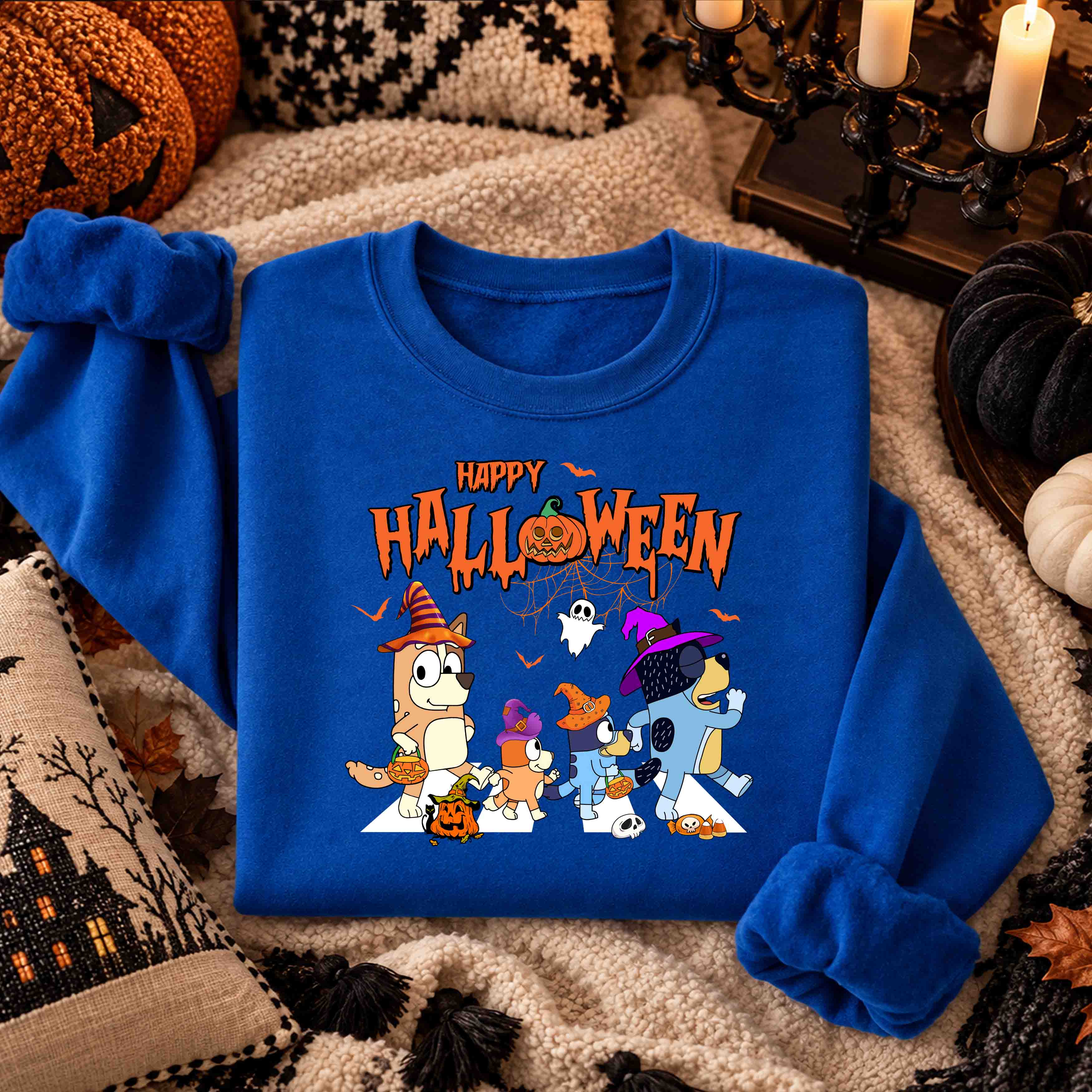Bluey Halloween – 38 Diseños PNG para DTF y Sublimación