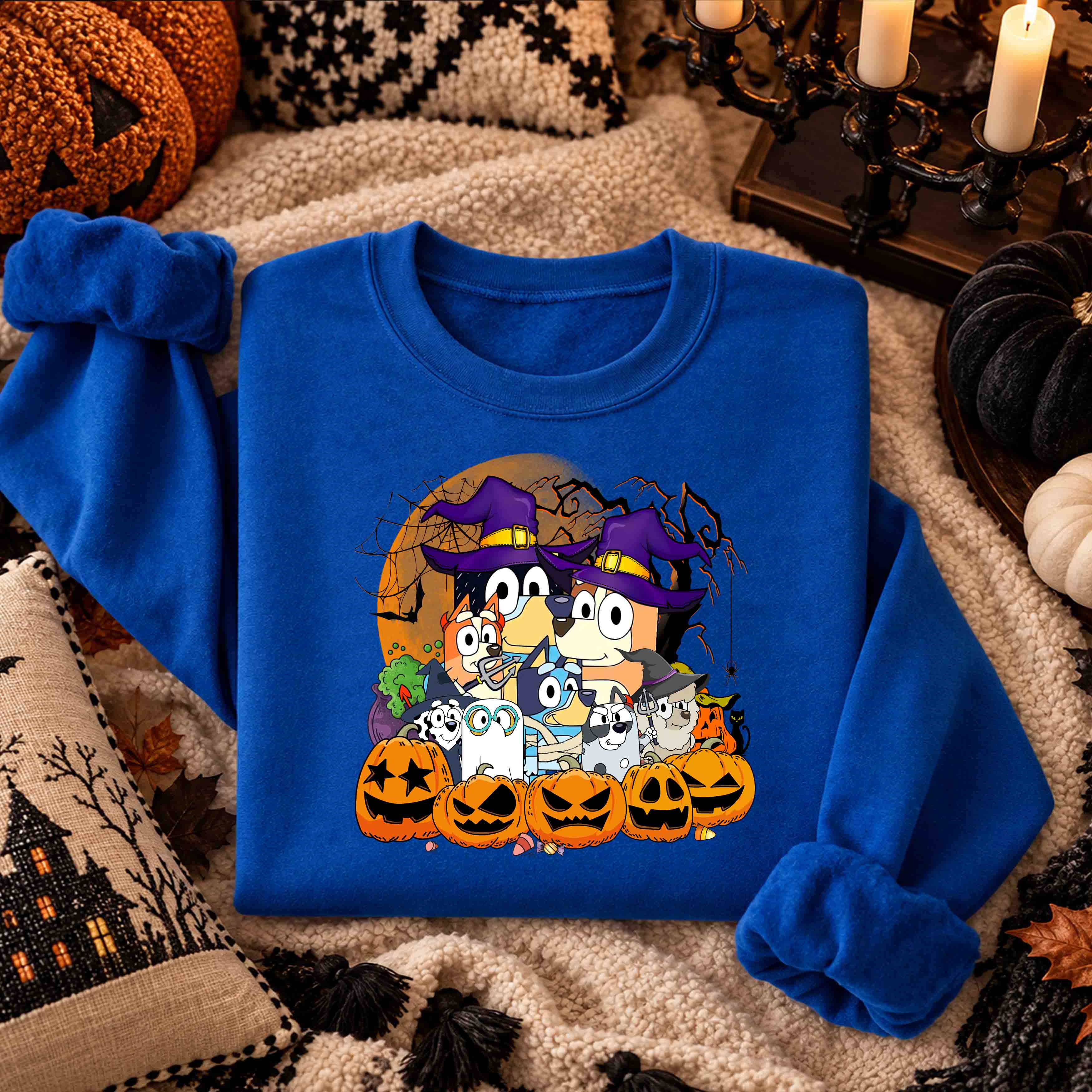 Bluey Halloween – 38 Diseños PNG para DTF y Sublimación