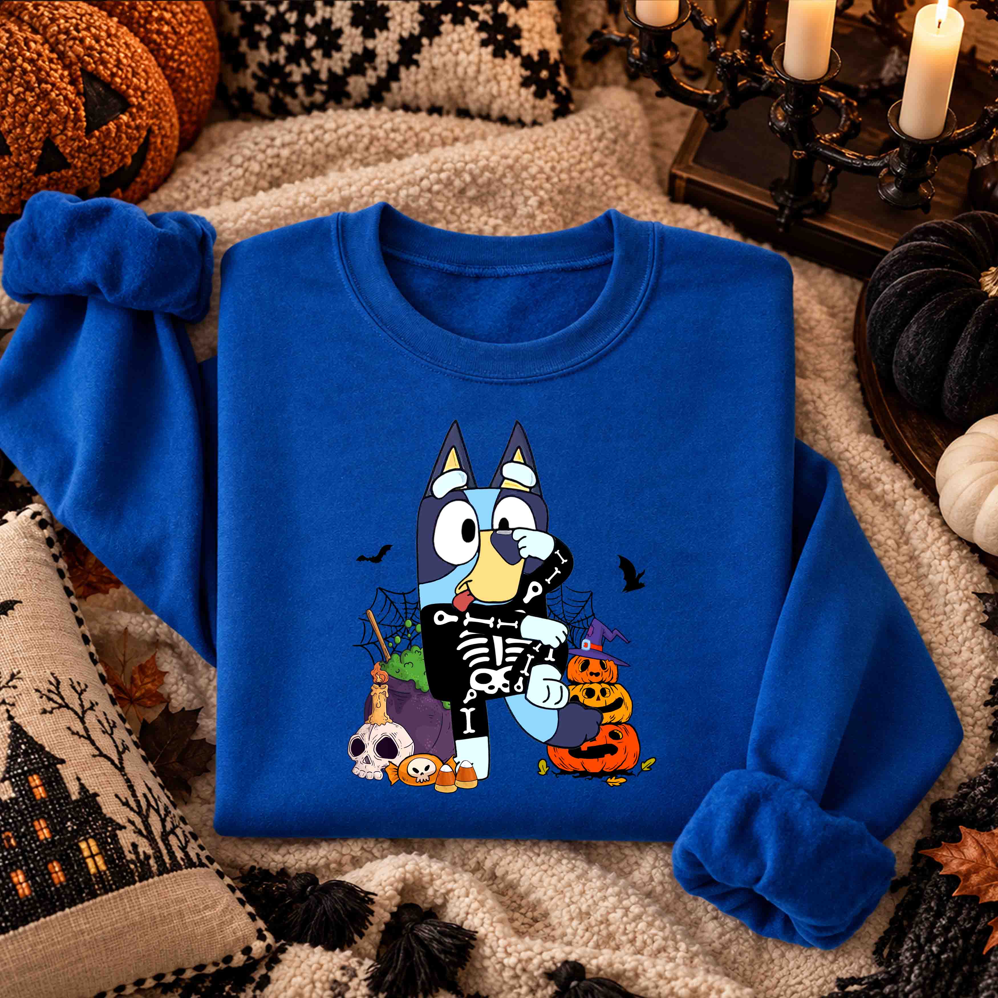 Bluey Halloween – 38 Diseños PNG para DTF y Sublimación