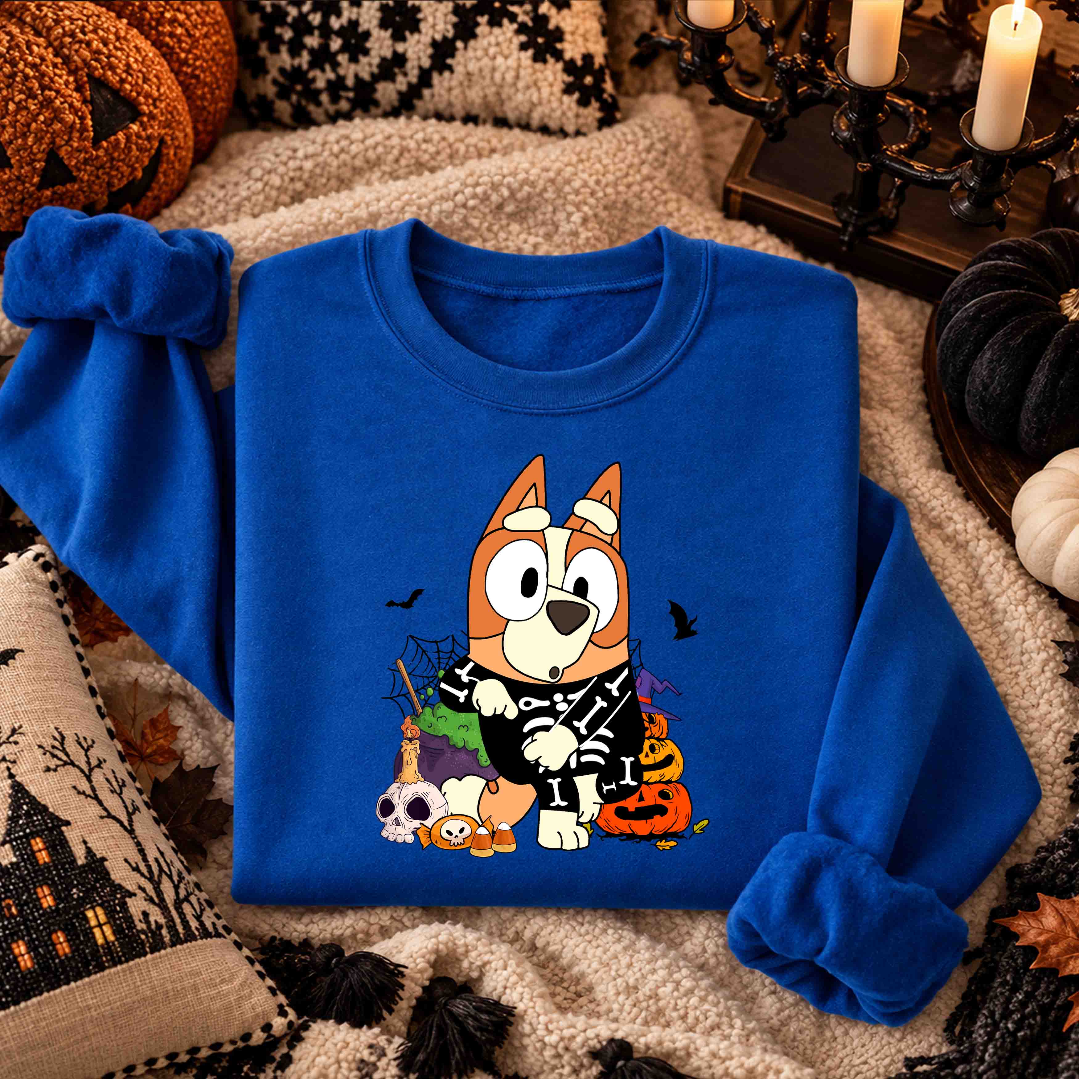 Bluey Halloween – 38 Diseños PNG para DTF y Sublimación