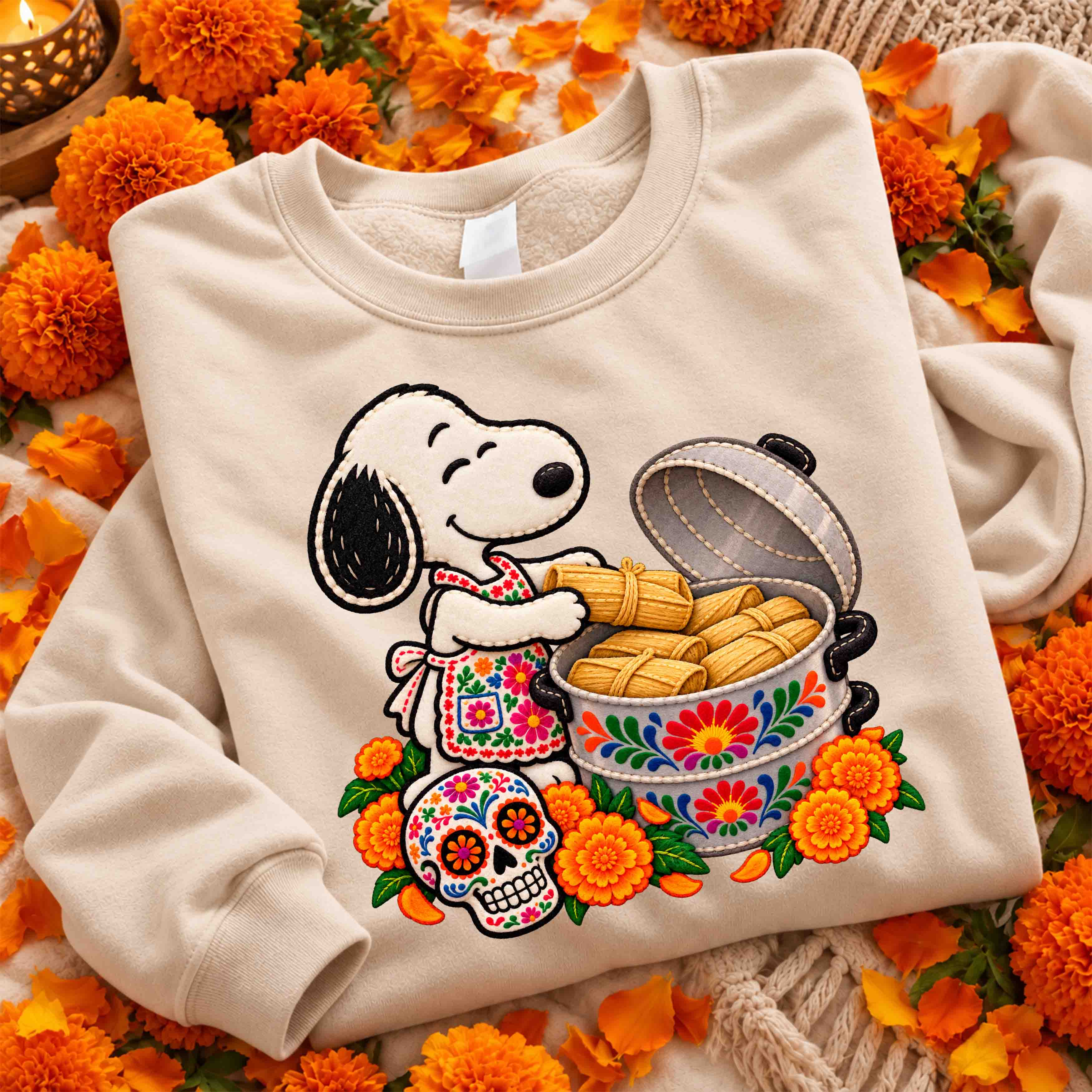 Snoopy Especial Día de Muertos – 21 Diseños PNG para DTF y Sublimación