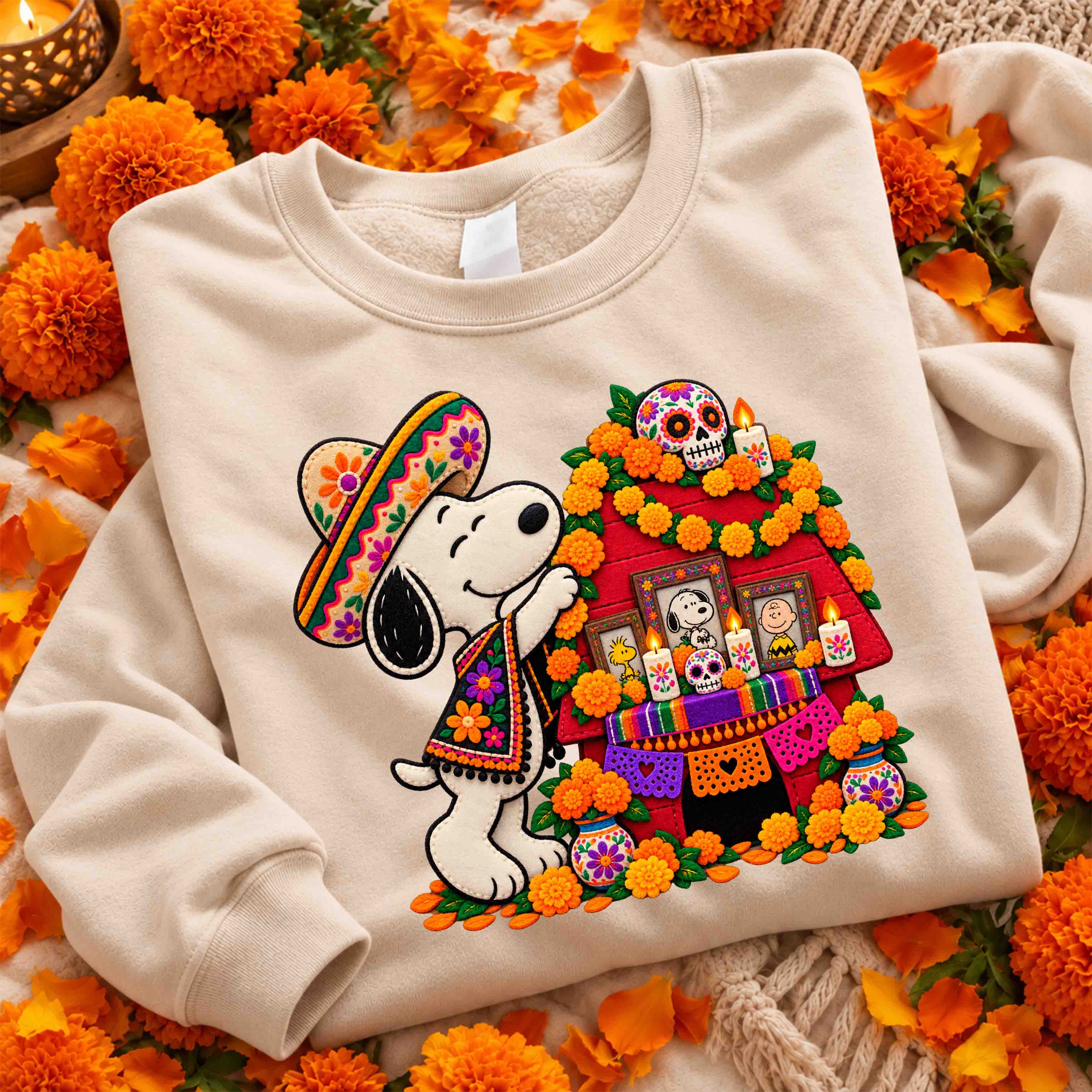 Snoopy Especial Día de Muertos – 21 Diseños PNG para DTF y Sublimación