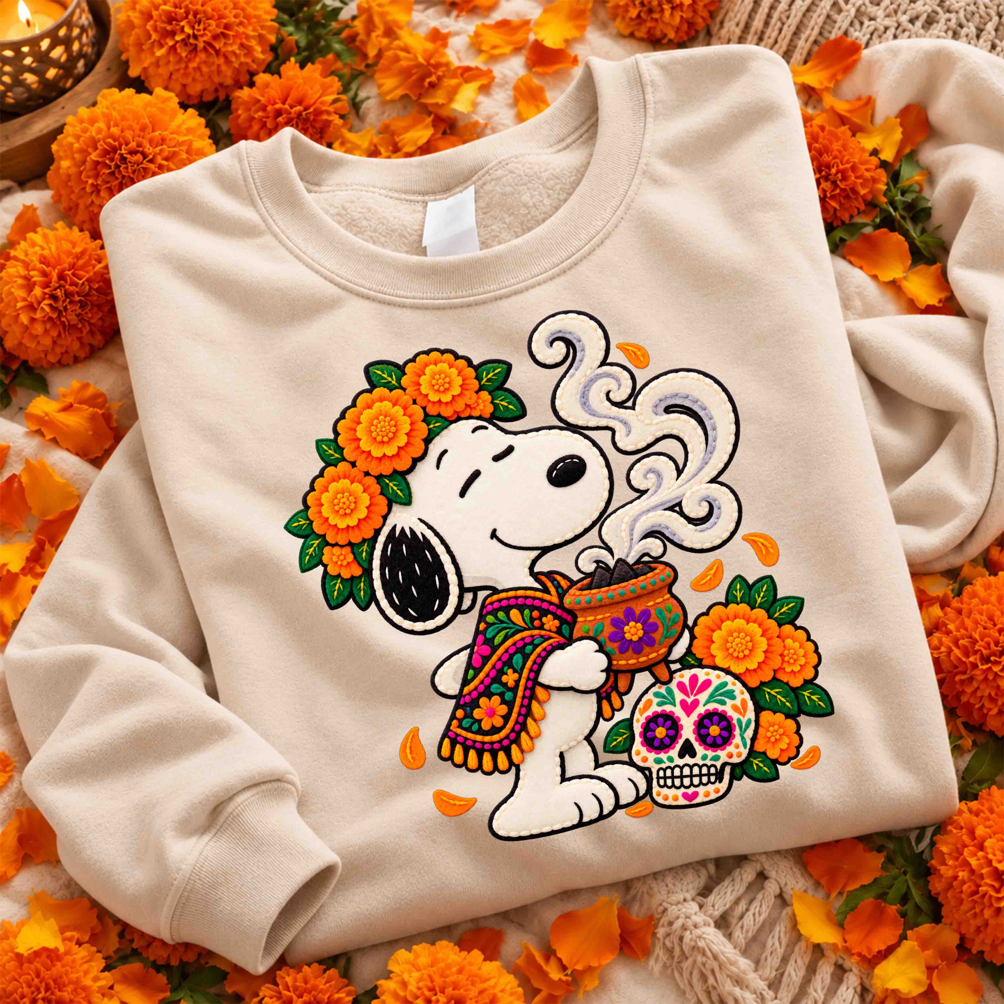 Snoopy Especial Día de Muertos – 21 Diseños PNG para DTF y Sublimación