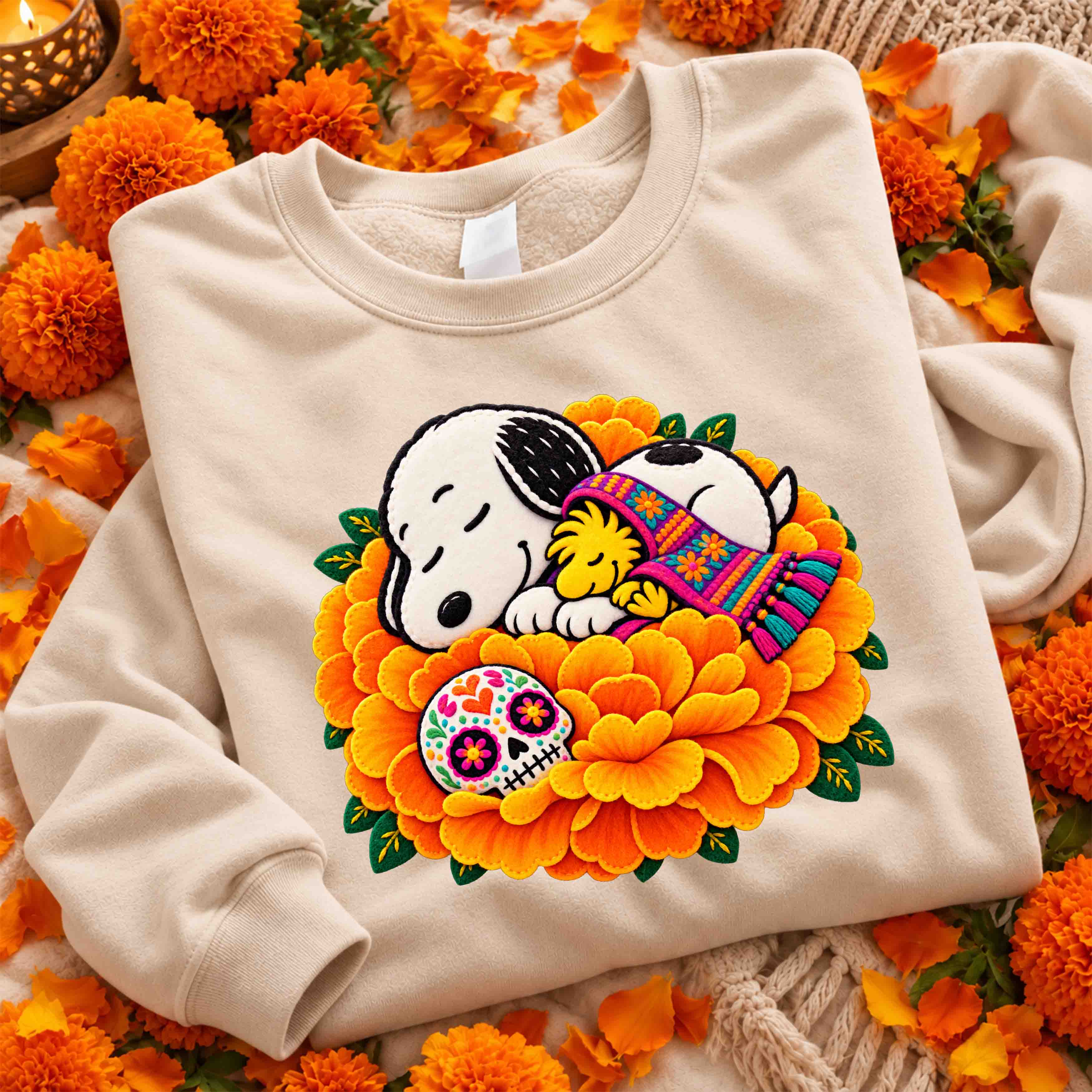 Snoopy Especial Día de Muertos – 21 Diseños PNG para DTF y Sublimación