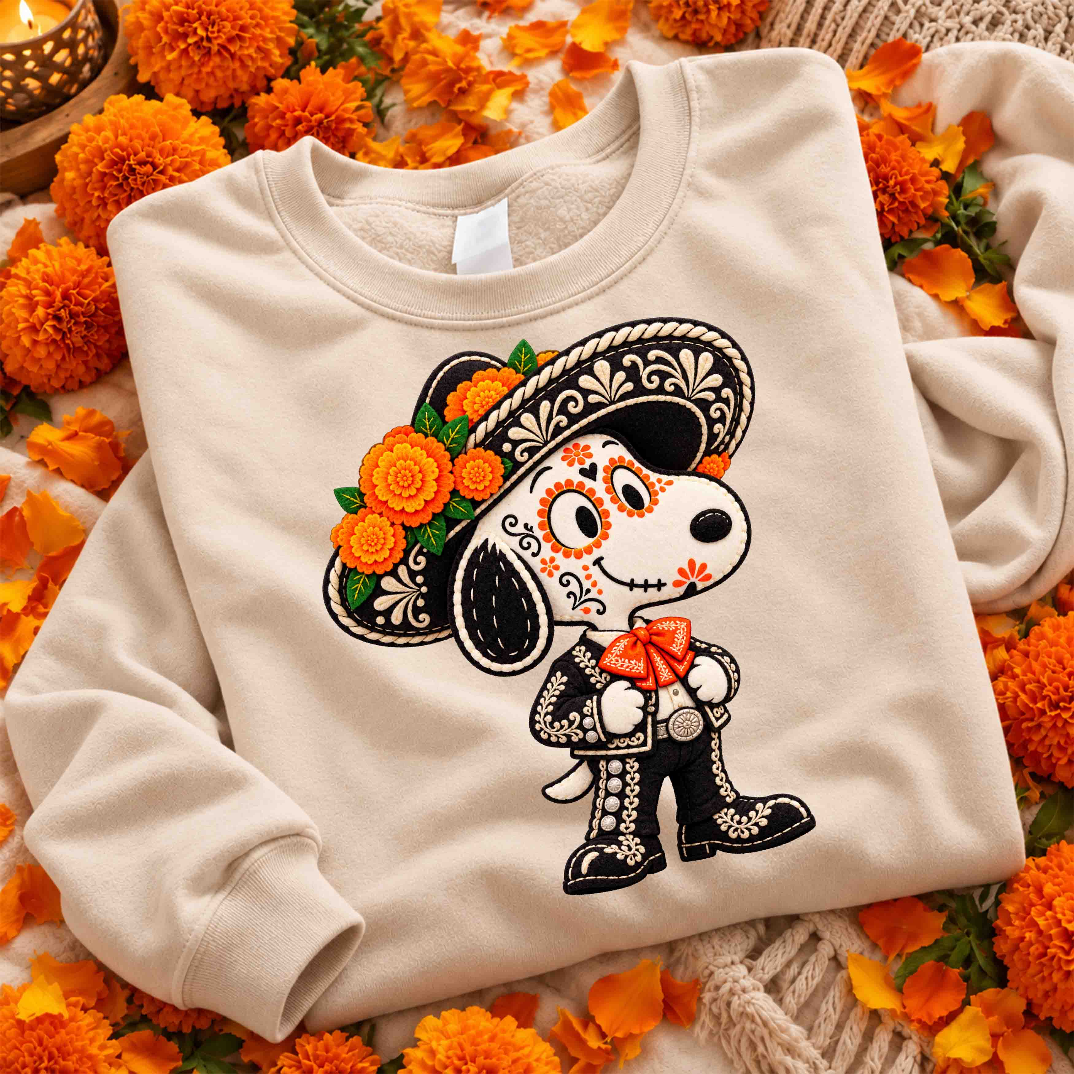 Snoopy Especial Día de Muertos – 21 Diseños PNG para DTF y Sublimación