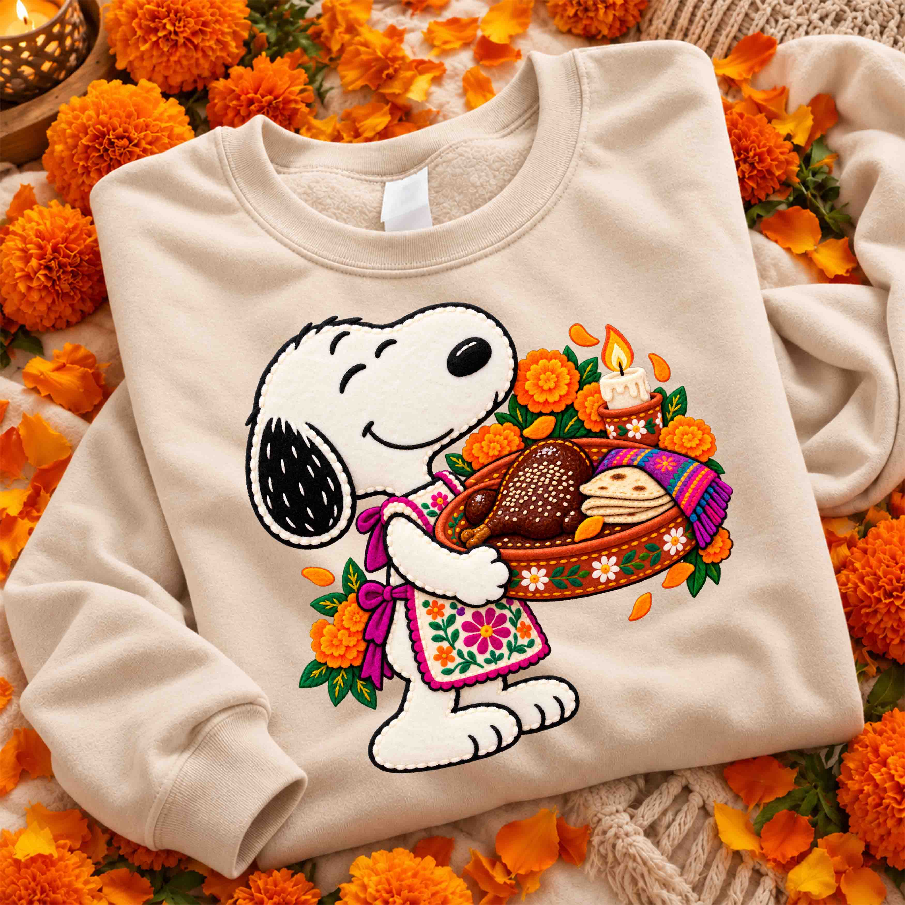 Snoopy Especial Día de Muertos – 21 Diseños PNG para DTF y Sublimación