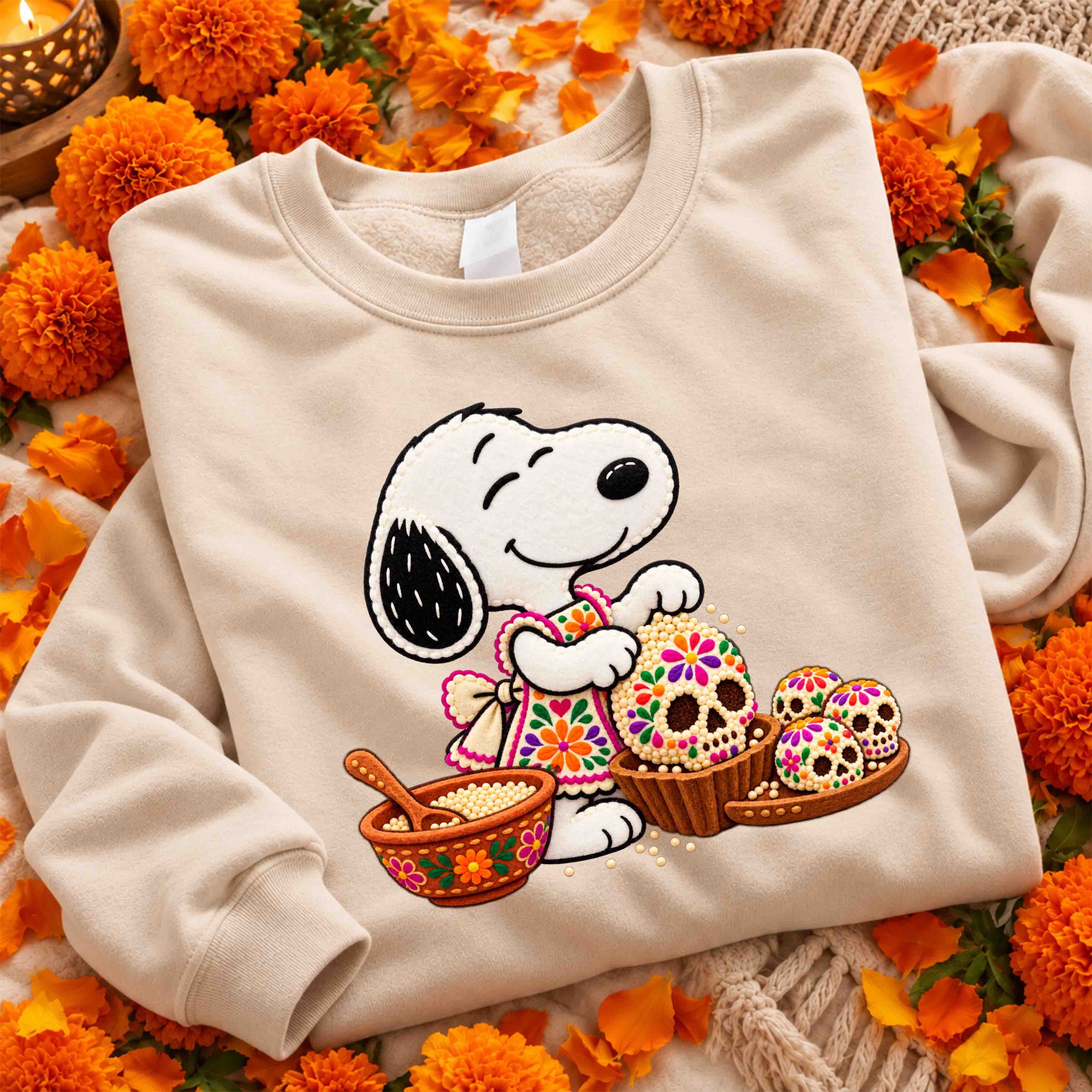 Snoopy Especial Día de Muertos – 21 Diseños PNG para DTF y Sublimación
