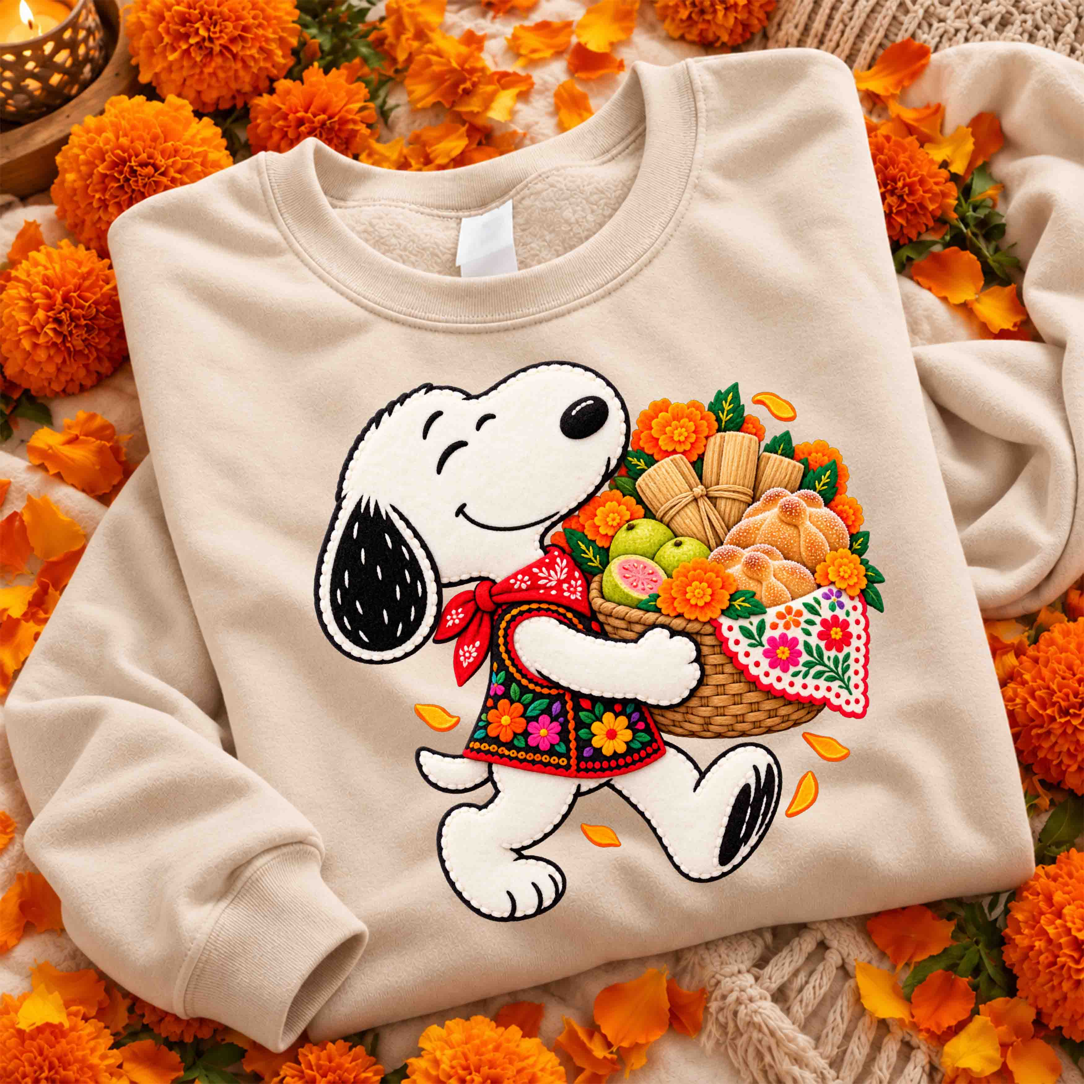 Snoopy Especial Día de Muertos – 21 Diseños PNG para DTF y Sublimación