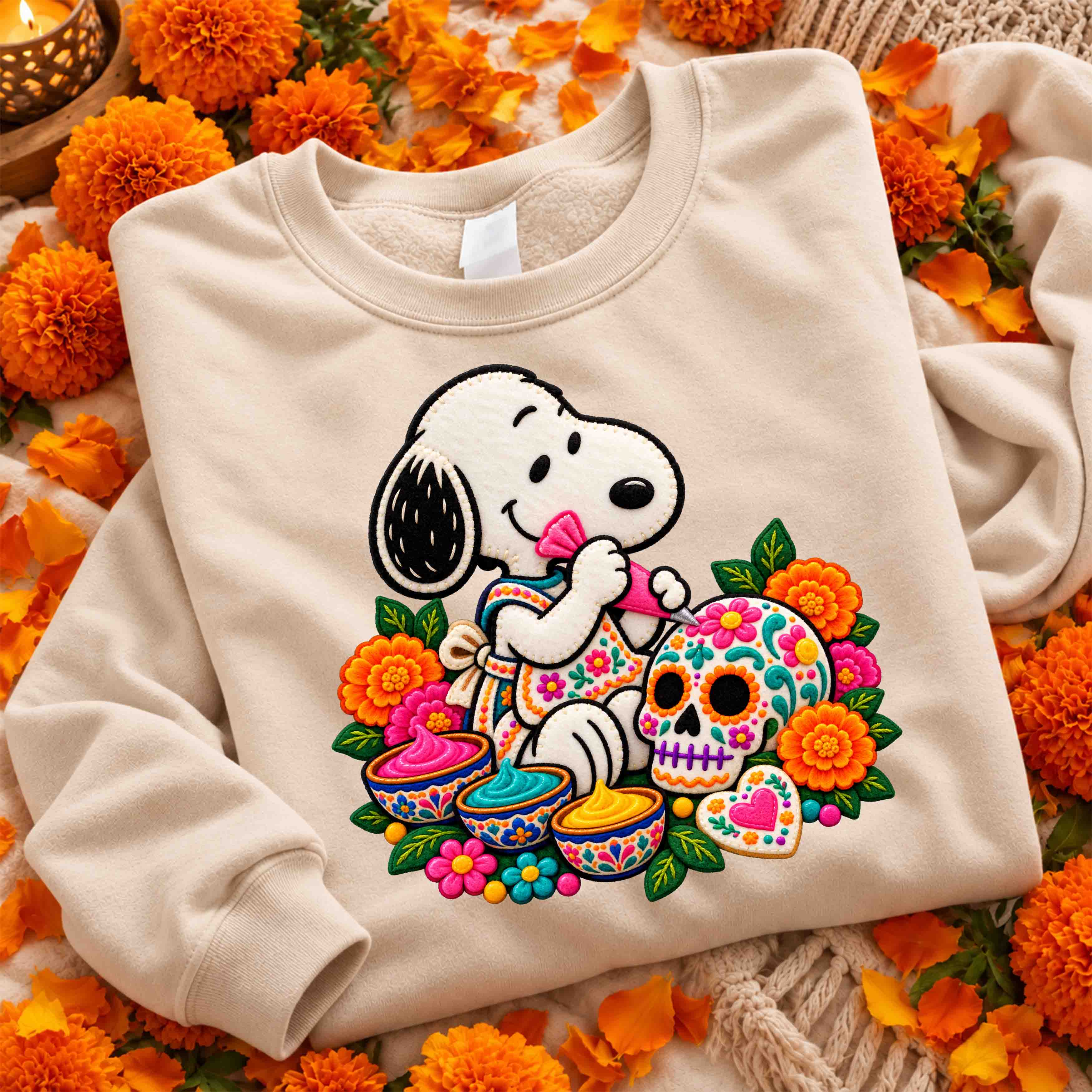 Snoopy Especial Día de Muertos – 21 Diseños PNG para DTF y Sublimación